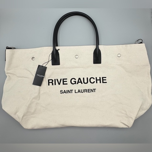 Yves Saint Laurent Handbags - Brand New YSL Rice Gauche Linen Travel Tote With Strap